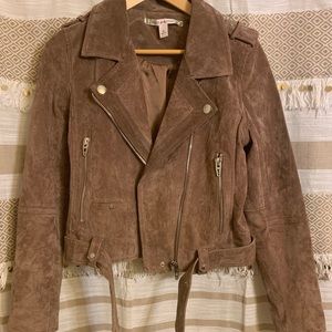 Suede Moto Jacket